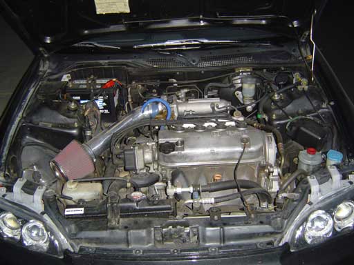 Engine of the car: Short ram air intake, New radiator